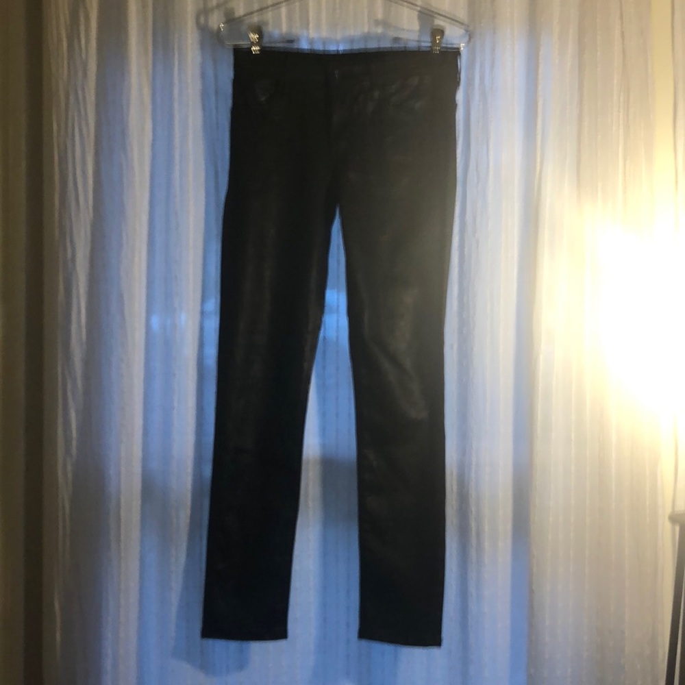 Leather jeggings super skinny ankle
